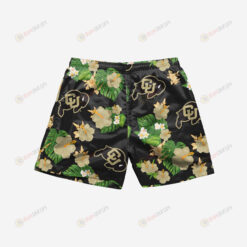 Colorado Buffaloes Floral Hawaiian Men Shorts Swim Trunks - Print Shorts