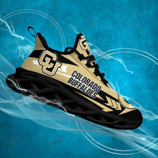 Colorado Buffaloes Logo Pattern 3D Max Soul Sneaker Shoes In Gold Black