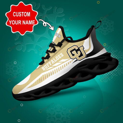 Colorado Buffaloes Logo Stripe Line Pattern Custom Name 3D Max Soul Sneaker Shoes