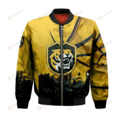 Colorado College Tigers Bomber Jacket 3D Printed Basketball Net Grunge Pattern