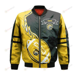 Colorado College Tigers Bomber Jacket 3D Printed Flame Ball Pattern