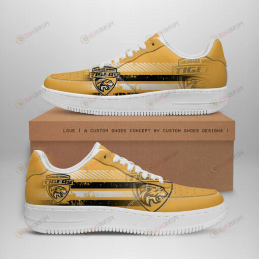 Colorado College Tigers Logo Stripe Pattern Air Force 1 Printed In Yellow