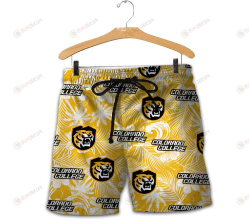 Colorado College Tigers Men Shorts Tropical Seamless