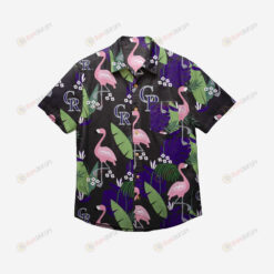 Colorado Rockies Floral Button Up Hawaiian Shirt