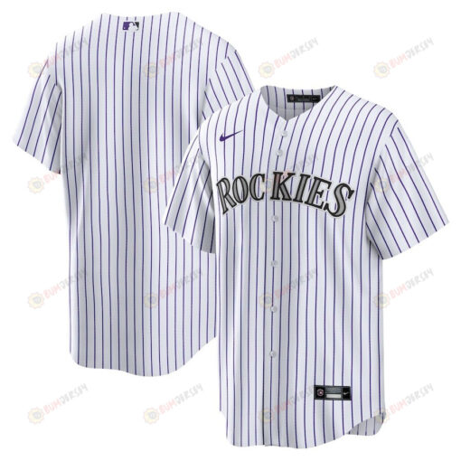 Colorado Rockies Home Team Men Jersey - White