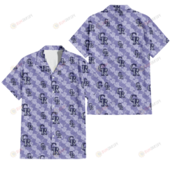 Colorado Rockies Light Purple Hibiscus Pattern Stripe Powder Purple 3D Hawaiian Shirt
