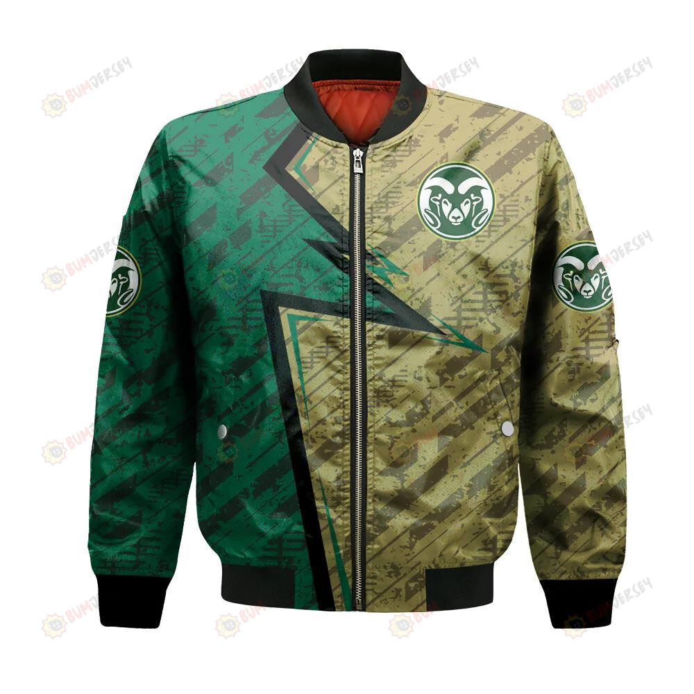 Colorado State Rams Bomber Jacket 3D Printed Abstract Pattern Sport