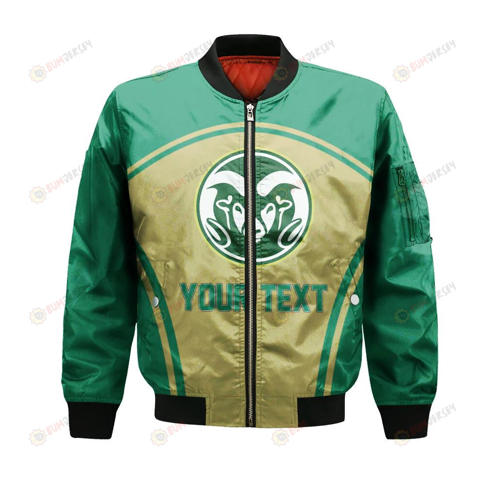 Colorado State Rams Bomber Jacket 3D Printed Curve Style Sport