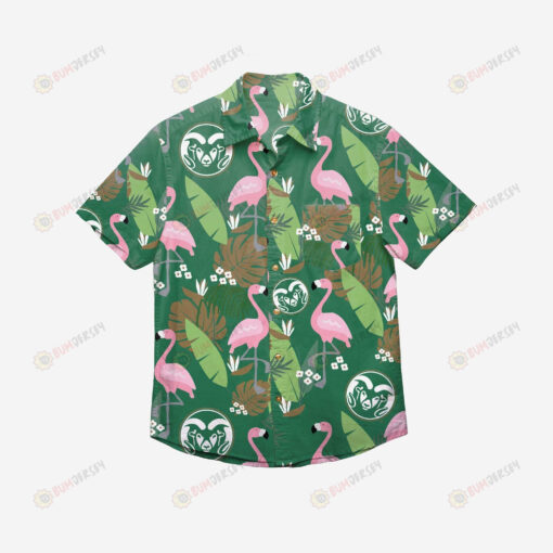 Colorado State Rams Floral Button Up Hawaiian Shirt