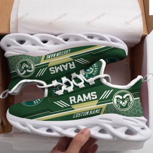 Colorado State Rams Logo Custom Name Pattern 3D Max Soul Sneaker Shoes