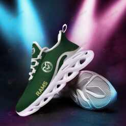 Colorado State Rams Logo Pattern 3D Max Soul Sneaker Shoes In Green