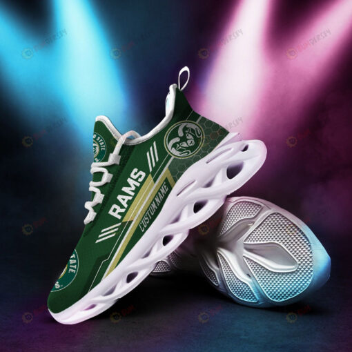 Colorado State Rams Logo Pattern Custom Name 3D Max Soul Sneaker Shoes