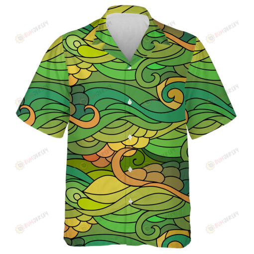 Colorful Hippie Peace Symbol Butterfly Mushroom And Abstract Flowers Hawaiian Shirt