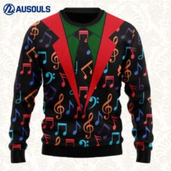 Colorful Music Notes Ugly Sweaters For Men Women Unisex