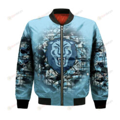 Columbia Lions Bomber Jacket 3D Printed Camouflage Vintage