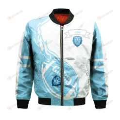 Columbia Lions Bomber Jacket 3D Printed Flame Ball Pattern