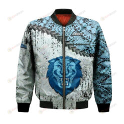 Columbia Lions Bomber Jacket 3D Printed Grunge Polynesian Tattoo