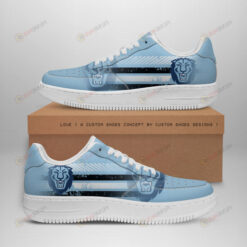 Columbia Lions Logo Stripe Pattern Air Force 1 Printed In Blue