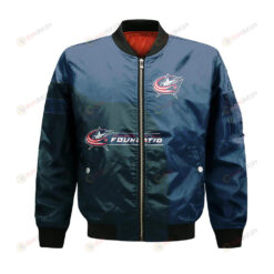 Columbus Blue Jackets Bomber Jacket 3D Printed Curve Style Custom Text And Number
