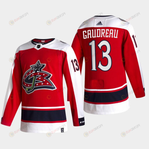 Columbus Blue Jackets Johnny Gaudreau 13 Reverse Retro Red 2022 Jersey