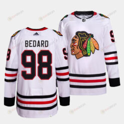 Connor Bedard #98 Chicago Blackhawks 2023 NHL Draft Away Men Jersey - White