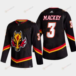 Connor Mackey 3 Calgary Flames Alternate Black Jersey 2022-23