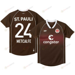 Connor Metcalfe 24 FC St. Pauli 2023-24 Home Men Jersey - Brown