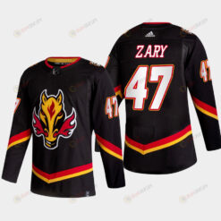 Connor Zary 47 Calgary Flames Alternate Black Jersey 2022-23