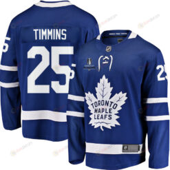 Conor Timmins 25 Toronto Maple Leafs Stanley Cup 2023 Playoffs Patch Home Breakaway Men Jersey - Blue