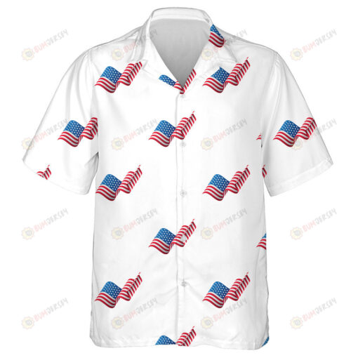 Cool Ideas Waving Flag Of American Pattern Hawaiian Shirt