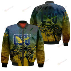 Coppin State Eagles Bomber Jacket 3D Printed Coconut Tree Tropical Grunge