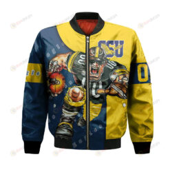 Coppin State Eagles Bomber Jacket 3D Printed Football