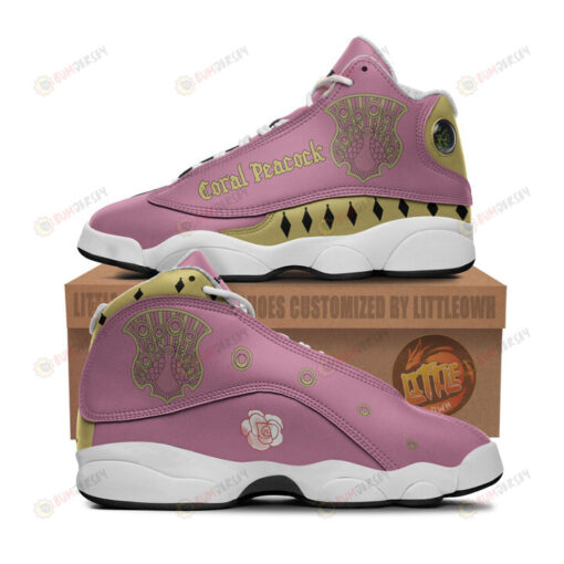 Coral Peacock Shoes Black Clover Anime Air Jordan 13 Shoes Sneakers