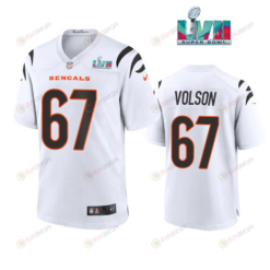 Cordell Volson 67 Cincinnati Bengals Super Bowl LVII Men's Jersey- White