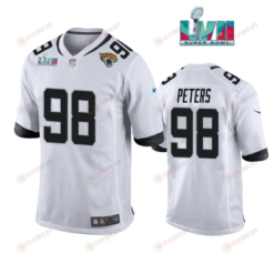 Corey Peters 98 Jacksonville Jaguars Super Bowl LVII Super Bowl LVII White Men's Jersey