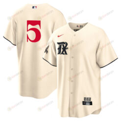 Corey Seager 5 Texas Rangers 2023 City Connect Cool Base Game Jersey - Cream