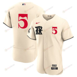 Corey Seager 5 Texas Rangers 2023 City Connect Flex Base Elite Jersey - Cream