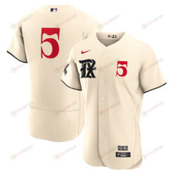 Corey Seager 5 Texas Rangers 2023 City Connect Player Elite Jersey - Cream
