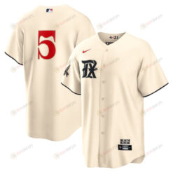 Corey Seager 5 Texas Rangers 2023 City Connect Player Jersey - Cream