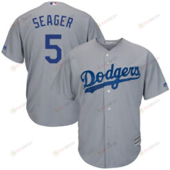 Corey Seager Los Angeles Dodgers Road Official Cool Base Player Jersey - Gray