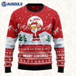 Corgi Merry Xmas Ugly Sweaters For Men Women Unisex