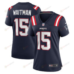 Corliss Waitman 15 New England Patriots Game Women Jersey - Navy