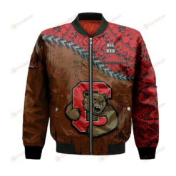 Cornell Big Red Bomber Jacket 3D Printed Grunge Polynesian Tattoo