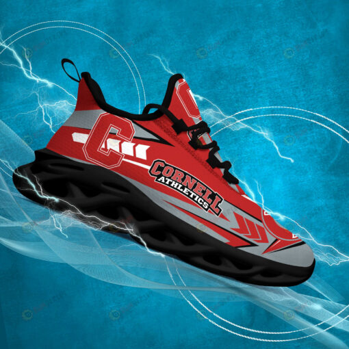 Cornell Big Red Logo Pattern 3D Max Soul Sneaker Shoes In Red Gray