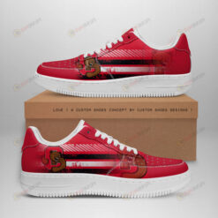 Cornell Big Red Logo Pattern Air Force 1 Printed In Red