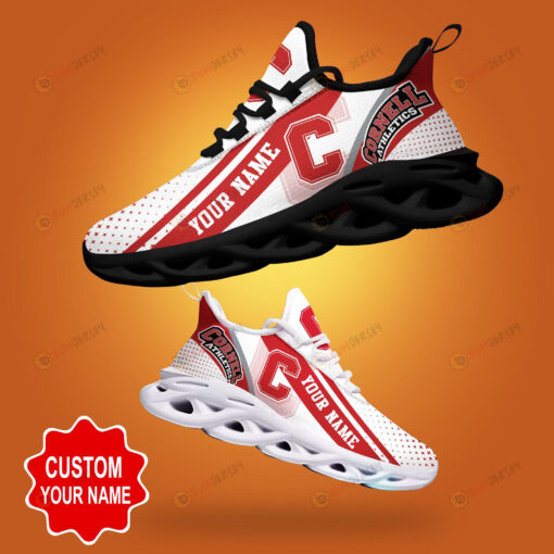 Cornell Big Red Shadow Logo Polka Dot Pattern Custom Name 3D Max Soul Sneaker Shoes