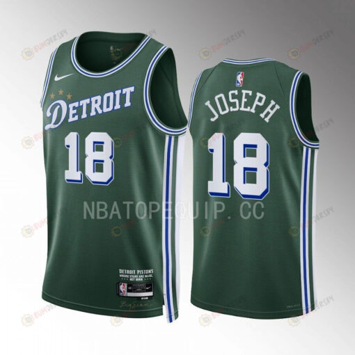 Cory Joseph 18 2022-23 Detroit Pistons Green City Edition Jersey Swingman