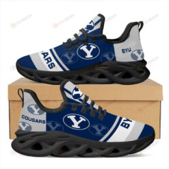 Cougars Shadow Logo Pattern 3D Max Soul Sneaker Shoes In Blue White