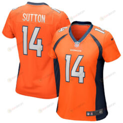 Courtland Sutton 14 Denver Broncos Women's Game Jersey - Orange