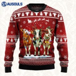 Cow Christmas Ugly Sweaters For Men Women Unisex